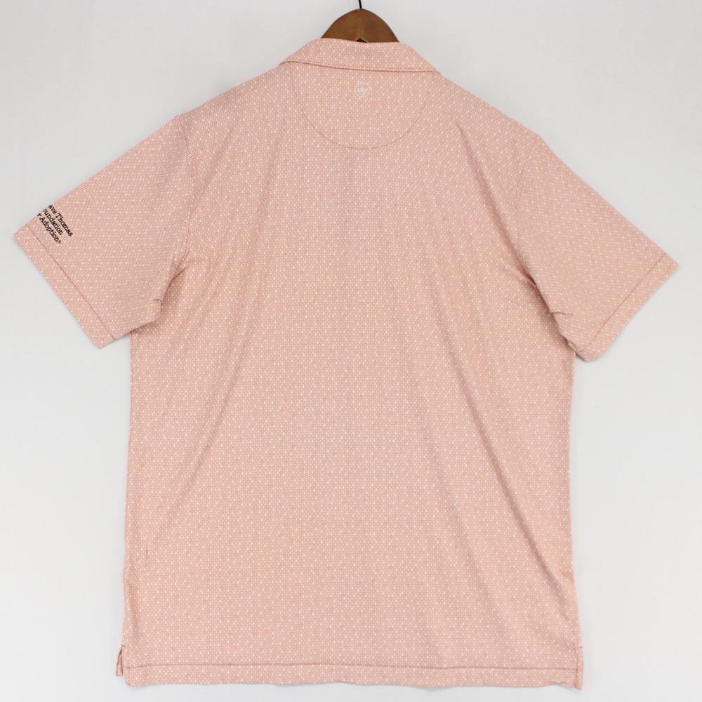 Peter Millar Crown Crafted Polo Shirt Mens XL Orange Golf Wendys Dave Thomas - Picture 2 of 9